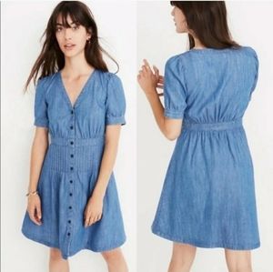 Madewell Denim Daylily Button Front Aline Dress 12
